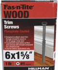 Slick Black Trim Screws 0.625 Inches With Square Drive And Sneaky Low Profile Head For Smooth Finish Work Tough construction fasteners in a box.