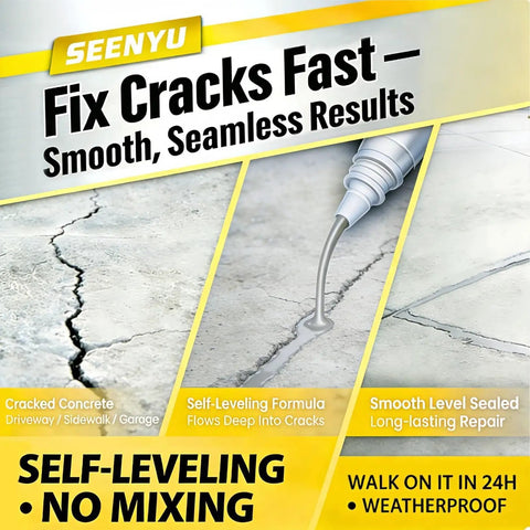 Self Leveling Concrete Crack Filler Waterproof Fast Dry Sealant Pour And Go Flexible DIY Crack Sealer for driveway cracks repair.