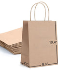 Custom Kraft Paper Gift Bags With Handles For Full Branding Up To Five Sides Printed 115 GSM Recyclable Bags Ideal For Small Business Shopping