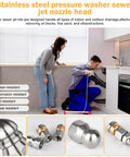 10 Piece Sewer Jetter Kit Built For 5000 PSI Cleaning High Flow Nozzle Heads With Quick Connect Pro Grade installation in kitchen