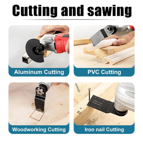 Ultimate 20-Piece Oscillating Saw Blade Set For Wood And Plastic cutting aluminum, PVC, wood, iron nails
