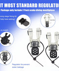 Bite Moldable Scuba Diving Mouthpiece For Comfy Fit, TPE Snorkel Regulator Mouthpiece With Regulator Tie, Transparent, Easy Installation