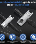KCMOSGI grease fitting tools (2-pack), angled view, 4-in-1, knurled galvanized steel