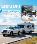 Two Pack 7 Pin Trailer Plug With Built In Brass Terminals, Heavy Duty 7 Way Trailer Light Plug Connector on RV