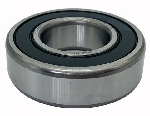 Close-up of 2 Pack 6205-2RSC3 Deep Groove Ball Bearings Double Rubber Sealed 25x52x15mm showing metal and black seal