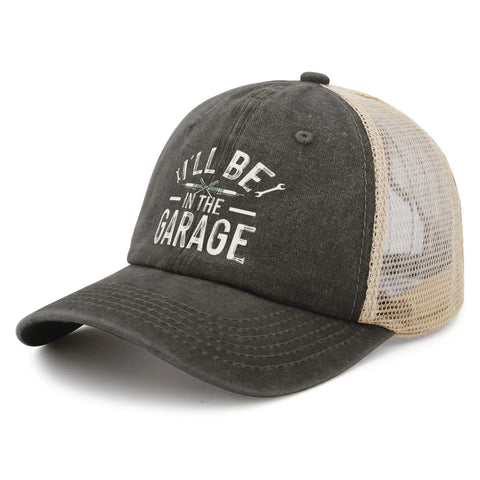 Breathable Trucker Cap For Men And Boys Adjustable Buckle Dope Casual Hat For All Seasons with garage logo