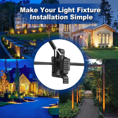No-Fuss Install Low Voltage Landscape Lighting Wire Connectors 12-18 Gauge UL Listed Waterproof Cable Splice view