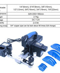 Heavy Duty Electric Pipe Bender For Copper And AC Lines Fast 90 Degree Bend Tool With Rechargeable Battery, compact design with bending guides.
