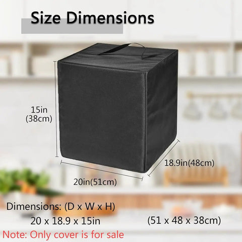Heavy Duty Electric Frying Pan Protector Cover With Handle, 600D nylon, dimensions 20 x 18.9 x 15 inches, kitchen background