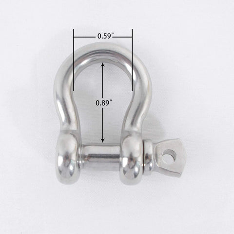 Heavy Duty 1/4 Inch 316 Stainless Steel Anchor Shackles Provide Rock Solid Marine Rigging And Porch Swing Support With Hella Corrosion Resistant Build Plus A Reliable Three Hundred Pound Load Rating In Every Complete Four Piece Kit For Any Yard Upgrade