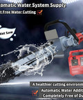 Professional Grade 7800W Electric Concrete Grooving Saw With Diamond Chain Tracking And Built In Dust Control for wet cutting with water system.