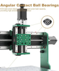Close-up of 1204 Ball Screw Upgrade Kit For 3060-Evo Max CNC Router showing angular contact ball bearings design.
