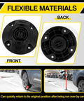 Front and back view of mounting base with flexible materials for 8 Pack 48 Inch Traffic Delineator Posts With Orange Reflective Collar.