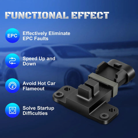 Drop In Camshaft Position Sensor For 1999 To 2007 Chevy Silverado 1500 Tahoe Blazer C1500 C2500 C3500 K1500 K2500 K3500 P30 Express GMC Sierra 1500 Yukon Jimmy Safari Savana 10490645 10485432 Plug And Play black plastic sensor for GM trucks