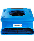 Low Profile Air Mover 0.25 HP, 1200 CFM, 2 Speed Carpet Dryer Floor Fan With Dual GFCI Outlets, stackable lightweight blower in blue