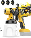 Cordless paint sprayer with adjustable nozzle, LED light, and cleaning tools for home jobs and touch-ups.