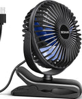 USB Clip On Desk Fan With Sturdy Clamp Tiny But Mighty Portable Personal Fan with USB cord and strong clamp