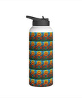 Floral Stainless Steel Water Bottle 32 Oz Hydration Hero for Gym, Hiking, and Summer Adventures with sunflower design