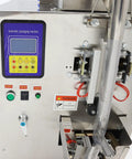 Straight Up Automatic Paste And Liquid Filling Sealer With Horizontal Mixing Hopper 10 To 100 Milliliter Precision Filler For Sauces And Juices showing control panel and stainless steel build.