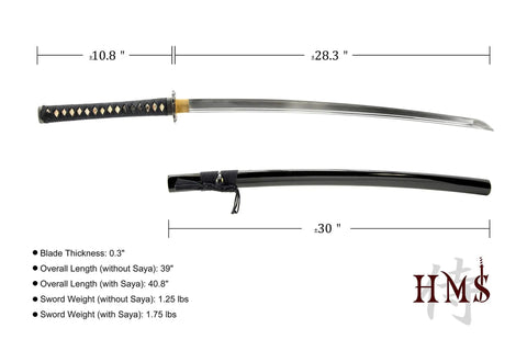 Unsharpened Aluminum Alloy Katana Iaito For Iaido Training Safe Practice Sword With 28.3 Inch Blade Fuller Groove overview