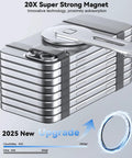 Close-up of Magnetic Laptop Phone Holder with 20X super strong magnet and MagSafe ring, compatible with iPhone 12-17.