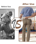 60 Inch Gait Belt For Seniors And Elderly Caregivers, showing before and after use with patient handling