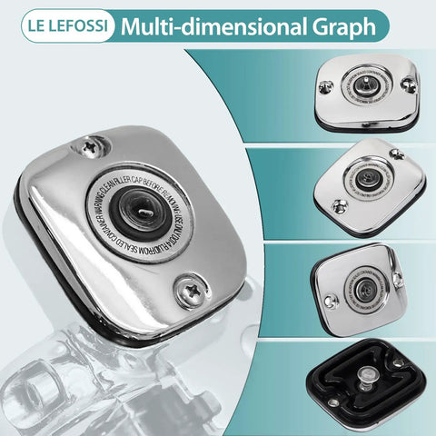 Chrome Front Brake Master Cylinder Cover And Fluid Reservoir Cap For Harley Davidson Dyna Softail Touring Electra Glide