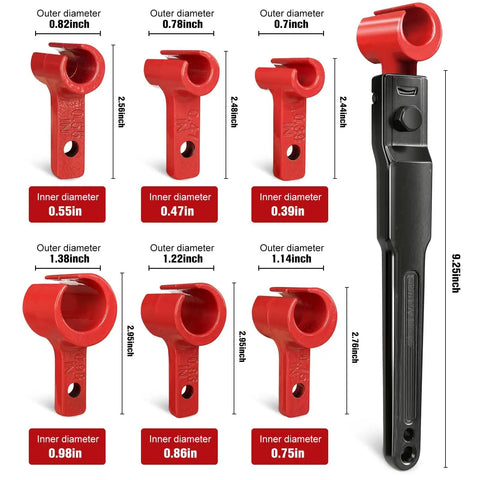 Door Hinge Adjustment Tool Kit 6 In 1 For Precise Hinge Gap Adjustment And Pro Grade Upgraded Wrench with multiple size options.