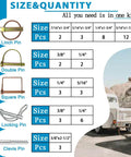 Heavy Duty Pin And Fastener Kit With 383 Pieces For Tractors Trailers Trucks And Mowers Including R Clip Pins Hairpin Cotter Pins Lynch Pins PTO Pins Clevis Pins Square PTO Pins And 3 Point Hitch Accessories shown with sizes and quantities