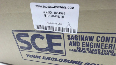 Label on the box of Beefy Industrial Steel Control Panel Enclosure 15x12x7 Inches Heavy Duty Electrical Box B10176Pnl20