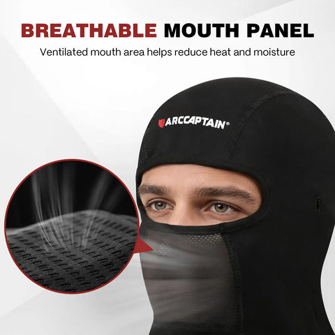 Flame Resistant Balaclava For Welders And Industrial Work 7oz Arc Rated CAT2 NFPA 2112, featuring breathable mouth panel.