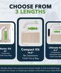 Three Multipurpose Toilet Wiping Aid kits in 14.5, 20, and 25.5 inches with carrying bags for elderly, disabled, and post-surgery use.