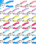 24 Pack Single Hole Punches Handheld One Quarter Inch Metal Paper Puncher With Soft Grip Handles in various colors for DIY crafts