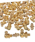 Lock Clamp Type Grease Nozzle Kit With Brass Fittings SAE Zerk Straight Nozzles Angled Grease Tool Replacement For Cars Motorcycles