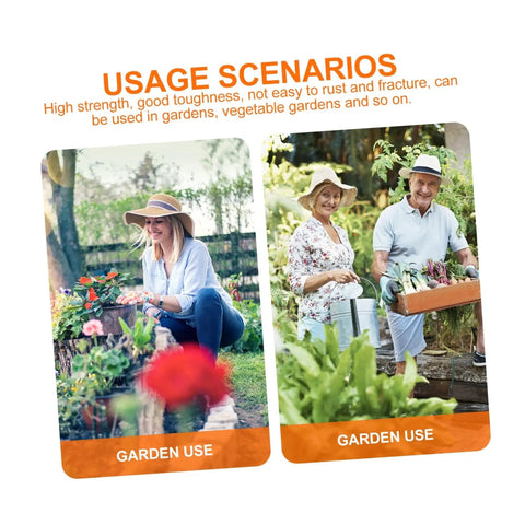 People gardening with Heavy Duty Garden Shovel For Digging And Trenching, shown in various garden environments.