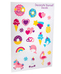 Decorate Yourself Decals for Glitter Purple Doll Bike Seat Accessory For 18 To 22 Inch Dolls And Stuffed Bears
