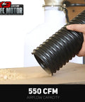 Powerful Beast 1HP Wall Mount Dust Collector With Remote Control And 550 CFM Airflow, DC30A-1 hose collecting wood dust