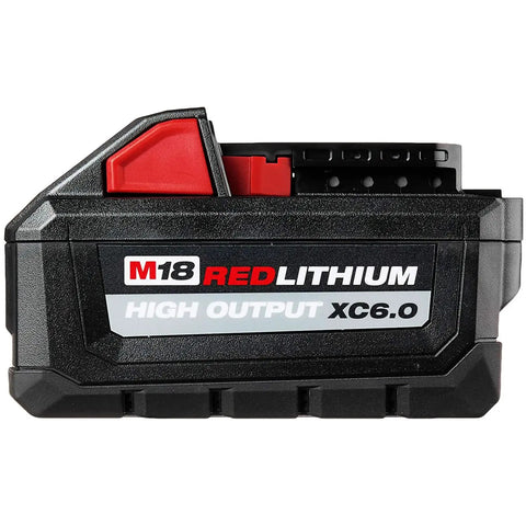 M18 FUEL 8 Inch Pruning Saw Kit 6Ah High Output battery close-up view.