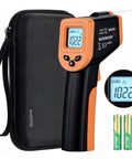 Digital Infrared Temperature Gun For Cooking With Backlit Display And Auto Shutoff, Shows Surface Temp Only, Reads From Minus 58 To 1022 Fahrenheit, Fast Accurate IR Temp Gun For Grilling, BBQ, Frying, Oven And Smoker, with case and batteries