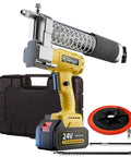 Workhorse 750W Cordless Grease Gun Kit with LED light, dual 19800mAh battery, 12,000 PSI, and accessories for automotive use
