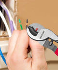 Heavy Duty 10 Inch Cable Cutter With High Leverage Handles Designed For Thick Copper Wire And Communication Cables Built From Rust Resistant Steel To Cut Like Butter Every Single Time, cutting wires.