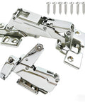 2 Pack 180 Degree Soft Close Cabinet Hinges Full Coverage Frameless No Fuss Hidden Door Hinges For Kitchen Cabinets And Wardrobes