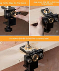 Hella Sturdy Aluminum Dowel Jig and Pocket Hole Drill Guide Kit for Rapid Woodworking drilling 8mm and 15mm holes in wood.