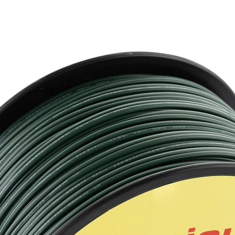 Close-up of spool with 250 Ft White SPT-1 Lamp Cord 18 AWG 18/2 Electrical Wire UL Listed Indoor Outdoor Bulk Extension Cord For C9/C7 String Lights