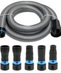 Mitansle Ribbed TPE Dust Collection Hose Adapter Kit Includes One Foot Smooth Bore Hose For Shop Vac Systems with connectors