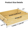 Solid Pull Out Cabinet Organizer Featuring Soft Close Slide Drawers And Real Wood Build For Kitchen Pantry Storage, size details shown.
