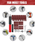 FALESOUL spindle sander adapter kit with drill-driven rubber drum and 4-1/2 x 1-1/2 in plus 4-1/2 x 1 in sanding sleeves