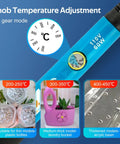 Knob temperature adjustment on Mengmengyao Electric Hot Knife Plastic Cutter Tool for Gardening DIY crafts.