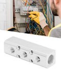 Aluminum Pneumatic Manifold Air Distribution Block With G12 Inlet And G14 Outlet 30X30mm Ports in industrial setup