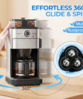 Self Adhesive 360 Swivel Appliance Sliders On Kitchen Countertops 16 Pack for effortless coffee maker movement.